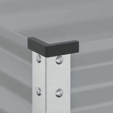 vidaXL Ζαρντινιέρα Κήπου Γκρι 45x45x88 εκ. από Ατσάλι