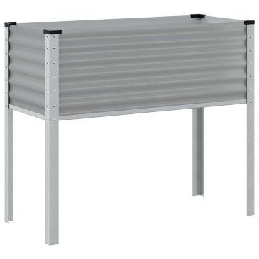 vidaXL Ζαρντινιέρα Κήπου Γκρι 100x41x90 εκ. από Ατσάλι