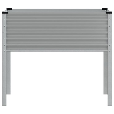 vidaXL Ζαρντινιέρα Κήπου Γκρι 100x41x90 εκ. από Ατσάλι