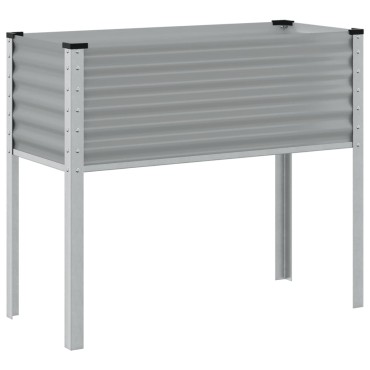 vidaXL Ζαρντινιέρα Κήπου Γκρι 100x41x90 εκ. από Ατσάλι