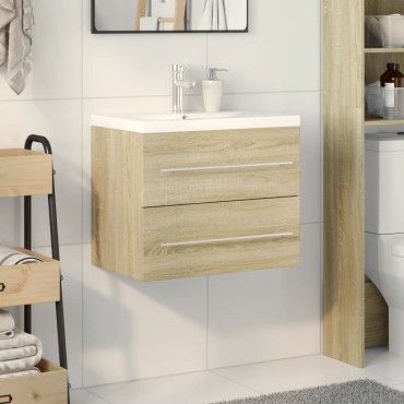 vidaXL Σετ Επίπλων Μπάνιου 2 τεμ. Sonoma Δρυς Επεξεργασμένο Ξύλο 60x38,5x48cm
