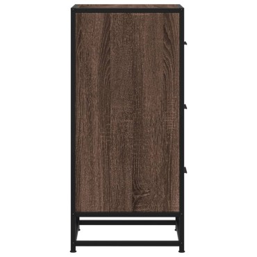 vidaXL Ραφιέρα Καφέ Δρυς 35,5x35x76cm Επεξ. Ξύλο + Μέταλλο 1 τεμ.