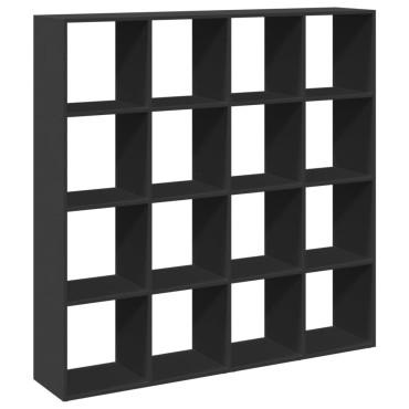 vidaXL Βιβλιοθήκη Μαύρο 137,5x29x137,5cm από Επεξεργασμένο Ξύλο 1 τεμ.