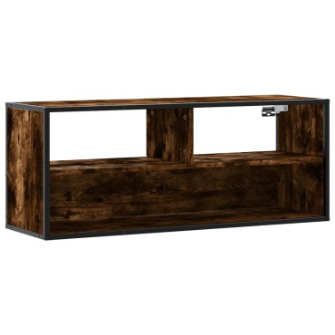 vidaXL Έπιπλο Τηλεόρασης Καπνιστή Δρυς 100x31x39,5cm Επεξ.Ξύλο/Μέταλλο