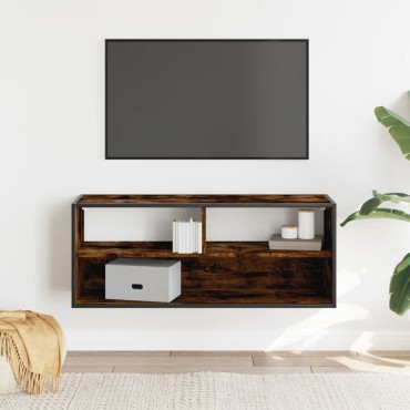 vidaXL Έπιπλο Τηλεόρασης Καπνιστή Δρυς 100x31x39,5cm Επεξ.Ξύλο/Μέταλλο