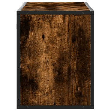 vidaXL Έπιπλο Τηλεόρασης Καπνιστή Δρυς 100x31x39,5cm Επεξ.Ξύλο/Μέταλλο