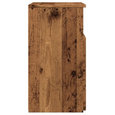 vidaXL Κομοδίνα 2 τεμ. Όψη Παλαιού Ξύλου 50x32x60cm από Επεξ. Ξύλο