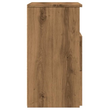vidaXL Κομοδίνα 2 τεμ.Αρτισιανή Δρυς 50x32x60cm Επεξ. Ξύλο