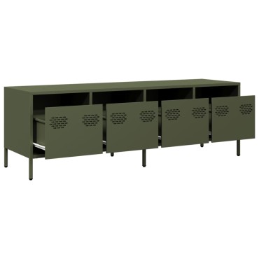 vidaXL Έπιπλο Τηλεόρασης Λαδί 135x39x43,5cm Ατσάλι Ψυχρής Έλασης