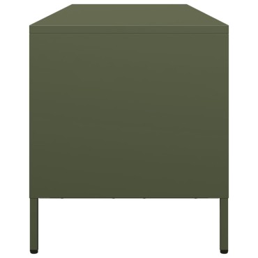 vidaXL Έπιπλο Τηλεόρασης Λαδί 135x39x43,5cm Ατσάλι Ψυχρής Έλασης