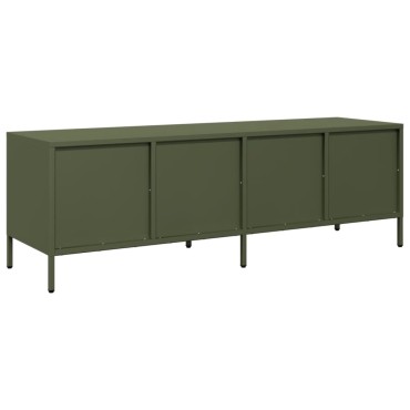 vidaXL Έπιπλο Τηλεόρασης Λαδί 135x39x43,5cm Ατσάλι Ψυχρής Έλασης