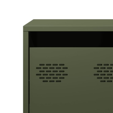 vidaXL Έπιπλο Τηλεόρασης Λαδί 135x39x43,5cm Ατσάλι Ψυχρής Έλασης
