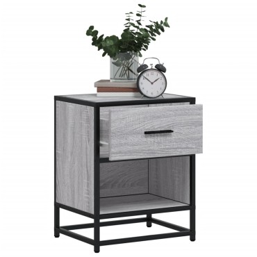 vidaXL Κομοδίνα 2 τεμ. Γκρι Sonoma 40x31x50cm από Επεξεργασμένο Ξύλο