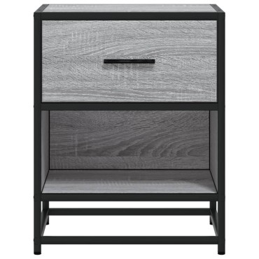 vidaXL Κομοδίνα 2 τεμ. Γκρι Sonoma 40x31x50cm από Επεξεργασμένο Ξύλο