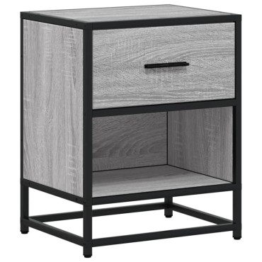 vidaXL Κομοδίνα 2 τεμ. Γκρι Sonoma 40x31x50cm από Επεξεργασμένο Ξύλο