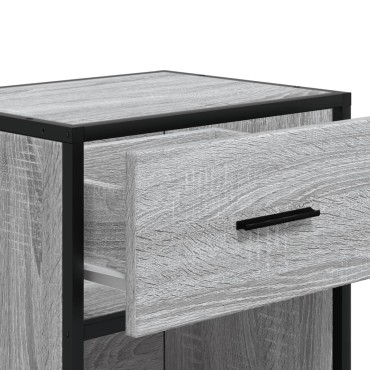vidaXL Κομοδίνα 2 τεμ. Γκρι Sonoma 40x31x50cm από Επεξεργασμένο Ξύλο