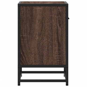 vidaXL Κομοδίνα 2 τεμ. Καφέ Δρυς 40x31x50cm από Επεξεργασμένο Ξύλο
