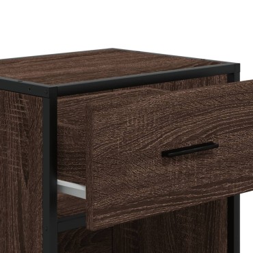vidaXL Κομοδίνα 2 τεμ. Καφέ Δρυς 40x31x50cm από Επεξεργασμένο Ξύλο