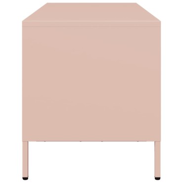 vidaXL Έπιπλο Τηλεόρασης Ροζ 101,5x39x43,5cm Ατσάλι Ψυχρής Έλασης