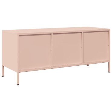 vidaXL Έπιπλο Τηλεόρασης Ροζ 101,5x39x43,5cm Ατσάλι Ψυχρής Έλασης
