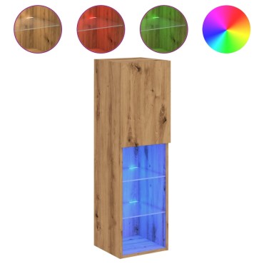 vidaXL Έπιπλο Τηλεόρασης με LED Αρτισιανή Δρυς 30,5x30x102cm