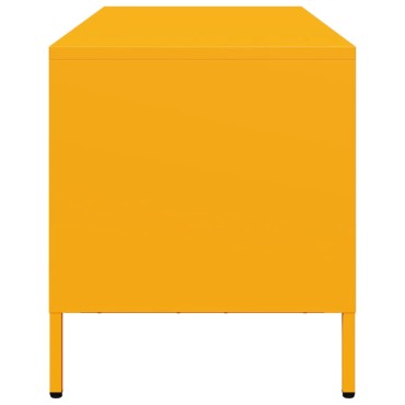 vidaXL Έπιπλο Τηλεόρασης Μουσταρδί 101,5x39x43,5 Ατσάλι Ψυχρής Έλασης 101,5x39x43,5cm