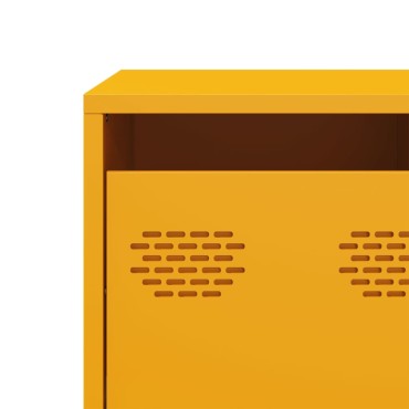 vidaXL Έπιπλο Τηλεόρασης Μουσταρδί 101,5x39x43,5 Ατσάλι Ψυχρής Έλασης 101,5x39x43,5cm