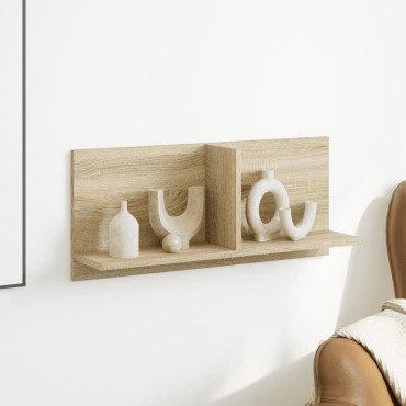 vidaXL Ντουλάπι Τοίχου Sonoma Δρυς 70x16,5x30cm Επεξεργασμένο Ξύλο 1 τεμ.
