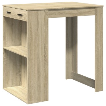 vidaXL Τραπέζι Μπαρ Sonoma Δρυς 102x70x103,5cm Επεξεργ. Ξύλο 1 τεμ.