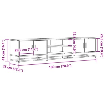 vidaXL Έπιπλο Τηλεόρασης Sonoma Δρυς 180x35x41cm Επεξ. Ξύλο