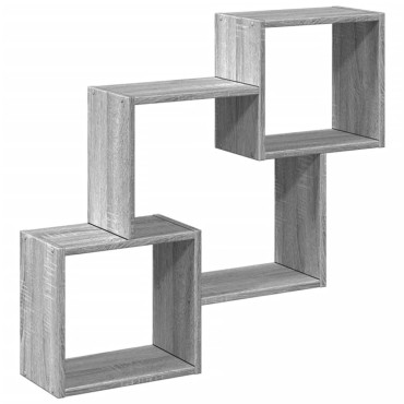 vidaXL Ντουλάπι Τοίχου Γκρι Sonoma 78x18x71cm Επεξεργασμένο Ξύλο 1 τεμ.