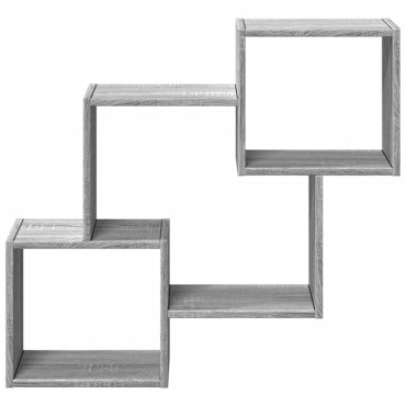 vidaXL Ντουλάπι Τοίχου Γκρι Sonoma 78x18x71cm Επεξεργασμένο Ξύλο 1 τεμ.