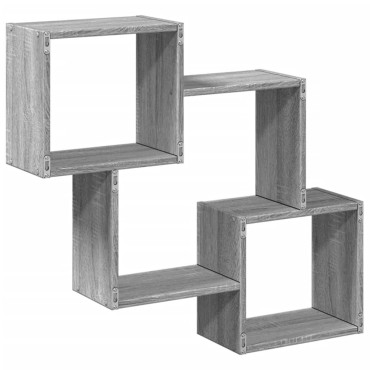 vidaXL Ντουλάπι Τοίχου Γκρι Sonoma 78x18x71cm Επεξεργασμένο Ξύλο 1 τεμ.