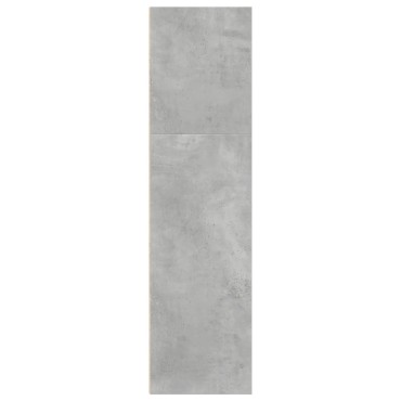 vidaXL Βιβλιοθήκη Γκρι Σκυροδέματος 40x30x114cm Επεξεργ. Ξύλο 1 τεμ.