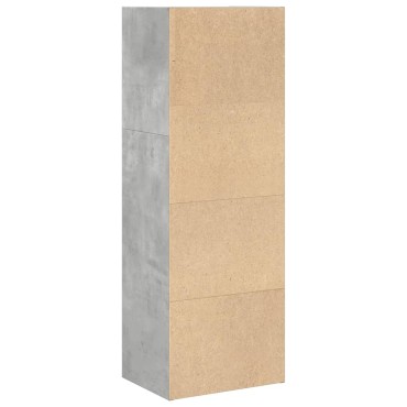 vidaXL Βιβλιοθήκη Γκρι Σκυροδέματος 40x30x114cm Επεξεργ. Ξύλο 1 τεμ.