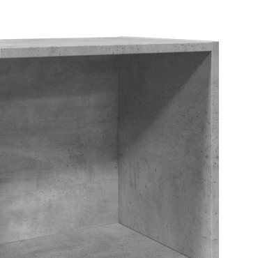 vidaXL Βιβλιοθήκη Γκρι Σκυροδέματος 40x30x114cm Επεξεργ. Ξύλο 1 τεμ.