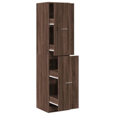 vidaXL Συρταριέρα Γενικής Χρήσης Καφέ Δρυς 40x41x174,5cm Επεξ. Ξύλο 1 τεμ.