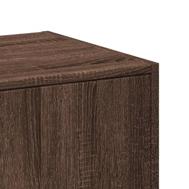 vidaXL Συρταριέρα Γενικής Χρήσης Καφέ Δρυς 40x41x174,5cm Επεξ. Ξύλο 1 τεμ.