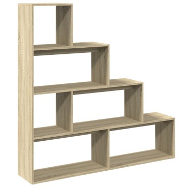 vidaXL Βιβλιοθήκη/Διαχωριστικό Χώρου 4 Επ. 143,5x29x143,5cm Επ. Ξύλο 1 τεμ.