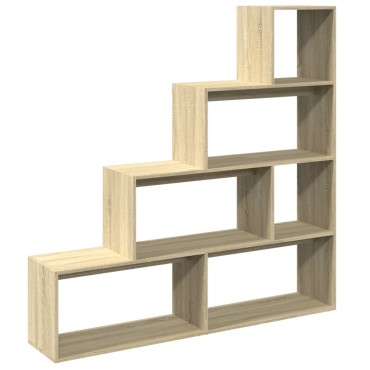 vidaXL Βιβλιοθήκη/Διαχωριστικό Χώρου 4 Επ. 143,5x29x143,5cm Επ. Ξύλο 1 τεμ.