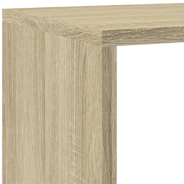 vidaXL Βιβλιοθήκη/Διαχωριστικό Χώρου 4 Επ. 143,5x29x143,5cm Επ. Ξύλο 1 τεμ.