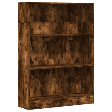 vidaXL Βιβλιοθήκη Καπνιστή Δρυς 80x24x109cm από Επεξεργασμένο Ξύλο 1 τεμ.
