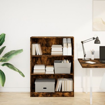 vidaXL Βιβλιοθήκη Καπνιστή Δρυς 80x24x109cm από Επεξεργασμένο Ξύλο 1 τεμ.