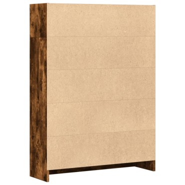 vidaXL Βιβλιοθήκη Καπνιστή Δρυς 80x24x109cm από Επεξεργασμένο Ξύλο 1 τεμ.
