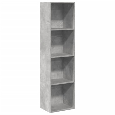 vidaXL Βιβλιοθήκη Γκρι Σκυροδέματος 40x30x152cm Επεξεργ. Ξύλο 1 τεμ.