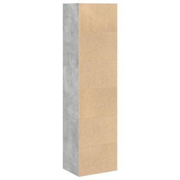 vidaXL Βιβλιοθήκη Γκρι Σκυροδέματος 40x30x152cm Επεξεργ. Ξύλο 1 τεμ.