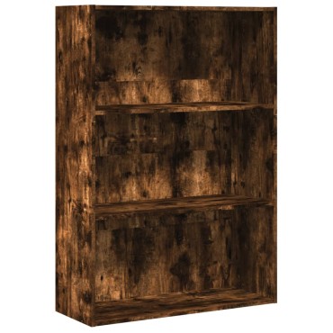 vidaXL Βιβλιοθήκη Καπνιστή Δρυς 80x30x114cm από Επεξεργασμένο Ξύλο 1 τεμ.