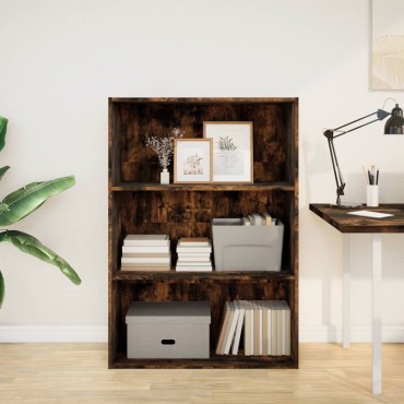 vidaXL Βιβλιοθήκη Καπνιστή Δρυς 80x30x114cm από Επεξεργασμένο Ξύλο 1 τεμ.
