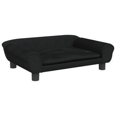 vidaXL Καναπές Παιδικός Μαύρο 70x45x26cm από Βελούδο 1 τεμ.