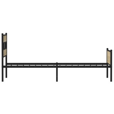 vidaXL Πλαίσιο Κρεβατιού Χωρ. Στρώμα Sonoma Δρυς 75x190cm Επεξ. Ξύλο 1 τεμ. - Μονό